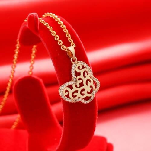 Gligli Small Necklaces For Women/Girl Gold Color Pendant Thin Chain Jewelry Ladies Festival Gift