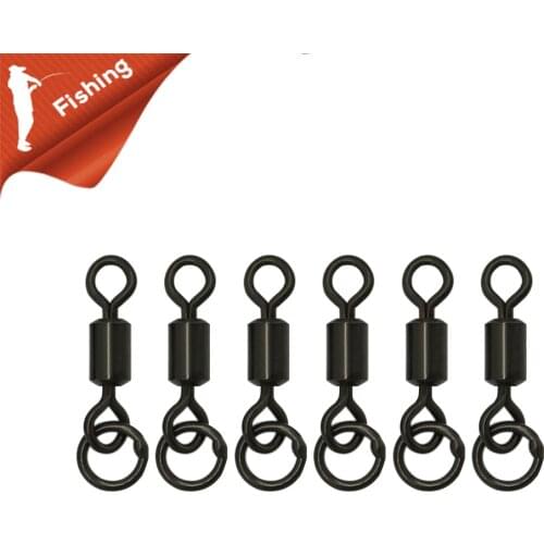 20pcs Carp Fishing Micro Hook Ring Swivel Flexi Accessories For Carp Fishing Rolling Swivel with Ring for D-Rig Chod Rig Tackle