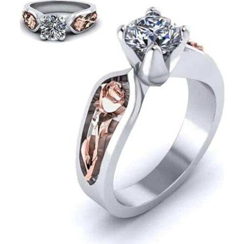 Fashion Jewelry White Women New Fashion Ring Wedding Engagement Gift Size 6-10