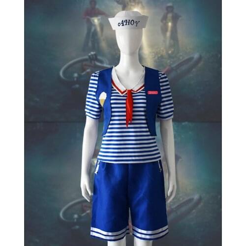 Fashion Movie Cosplay Costume Women Tops Vest Short Embroidery Cap Set Men T-shirt Shorts Hat Halloween Party Dress up