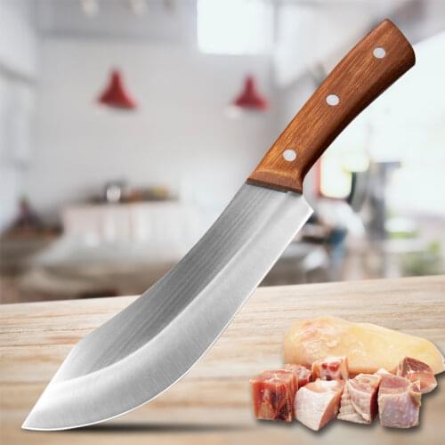 7 Inch Chef Knife Stainless Steel Butcher Knife Vegetable Meat Cleaver Slicing Knife Sharp Kitchen Knife Comfortable Handle