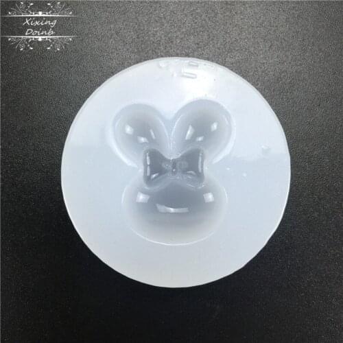 Mini cartoon rabbit shape silicone mold soft candy chocolate cake making decoration tool DIY resin clay mold
