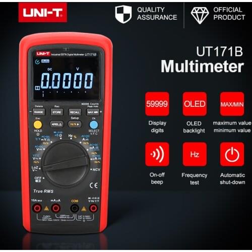 Industrial True RMS Digital Multimeter UT171B LoZ (ACV) Feature 4-20MA Loop AC+DC VFC Frequency Conversion nS Conductance