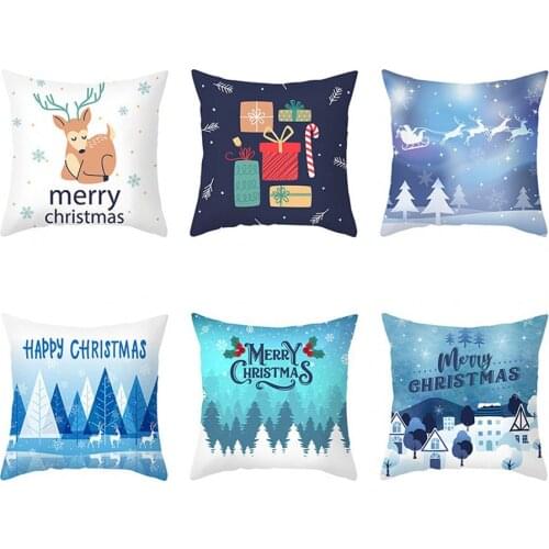 45*45cm Christmas Cushion Christmas Pillowcase Christmas Decor for Home Merry Christmas New Year Ornament Christmas Gifts
