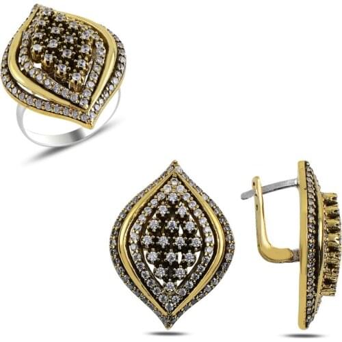 Silver 925 Sterling Zircon Cubic Zirconia Authentic Set