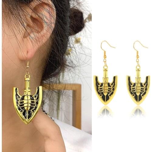 Anime JoJos Bizarre Adventure Higashikata Josuke Cosplay Earring Shovel Metal Pendant Drop Earrings Fans Women Party Gift