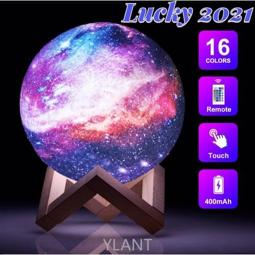 LED Night Light 3D Print Moon Lamp Rechargeable Color Change 3D Light Touch Moon Lamp Childrens Lights Night Lamp for Home