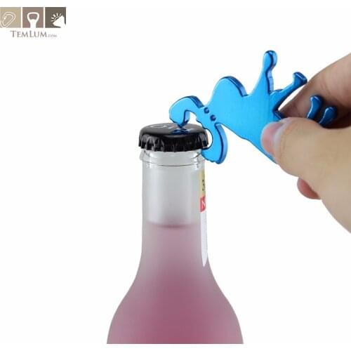 TEMLUM 1PCS Moose Elk Cow Shaped Beer Bottle Opener Keychain Key Tag Chain Ring Opener can Personalized Logo