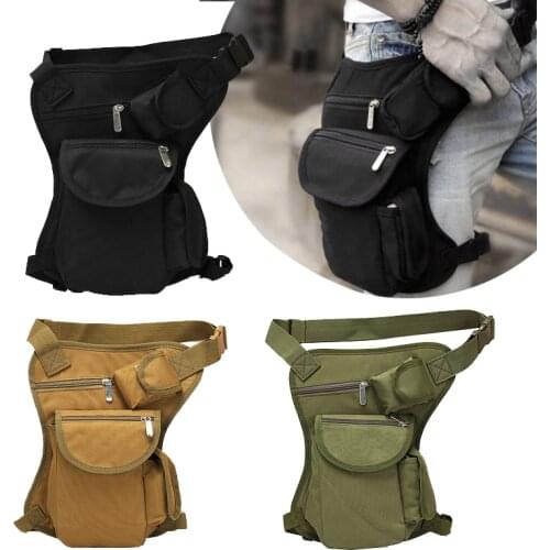 Men Military Tactical Drop Leg Bag Waist Bag Riding Motorcycle Bag Portable Fanny Pack Belt Hip Bum Waist Pouch Messenger Bag