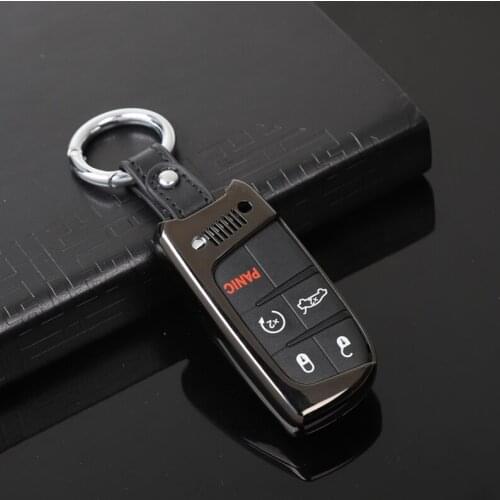 YCCPAUTO 1Pcs Car Styling Zinc Alloy Car Key Case Shell For Dodge Challenger 2015+ Key Chain Protect Case