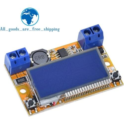 TZT Dual Display DC-DC 5-23V To 0-16.5V 3A Max Step Down Power Supply Buck Converter Adjustable LCD Step-down Voltage Regulator