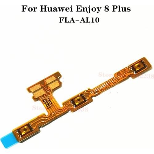 100% Original Power ON OFF Volume Side Buttons Flex Cable For Huawei Enjoy 8 Plus 8P FLA-AL10 Power Switch Side Key Replacement
