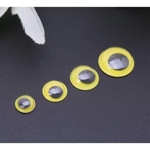 100pcs 8mm/10mm/12mm/15mm Mixed Color Self Adhesive Eyes for Doll Bear Stuffed Toys DIY Craft