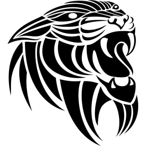 13.9x15.5CM TIGER ROARING FACE Personality Vinyl Decals Car Stickers Car-styling S6-2027