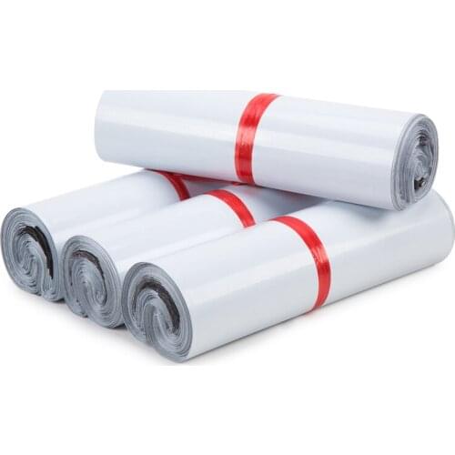 50pcs/Lots White Courier Bag Express Envelope Storage Bags Mail Bag Mailing Bags Self Adhesive Seal Plastic Packaging Pouch