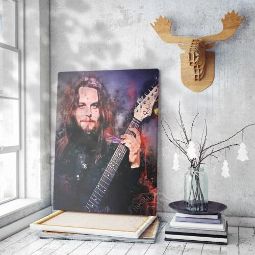 America Musician Shawn Lane Wall Art Poster, Instrumental Rock Guitarist Watercolour Wall Decor, Bar Pub Club Decor Prints, Fans