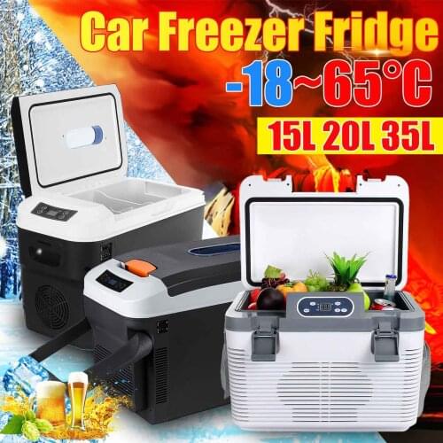35L/20L/15L Car Home Refrigerator -18-65°C Mini Fridges 12V/24V 220V Portable Food Drink Freezer Cooler for Car Outdoor Travel