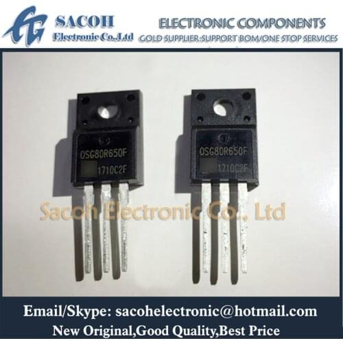 Free shipping 10Pcs OSG80R650F OSG80R650FF OSG80R380FF OSG80R250KF OSG80R1K4F OSG80R250HF TO-220F 8A 800V Power MOSFET