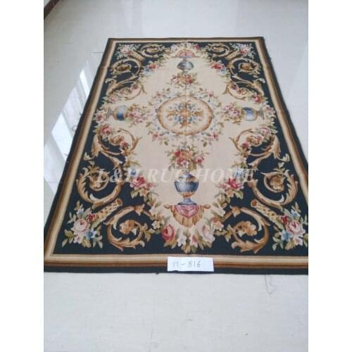 Free Shipping 4.9'X6.5' Woolen Aubusson rug handmade 100% wool rugs and carpets
