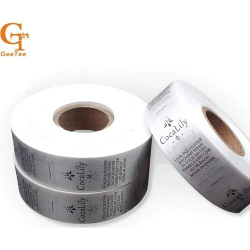 Free shipping customized/custom design garment/clothing printed silk material wash label/ care labels
