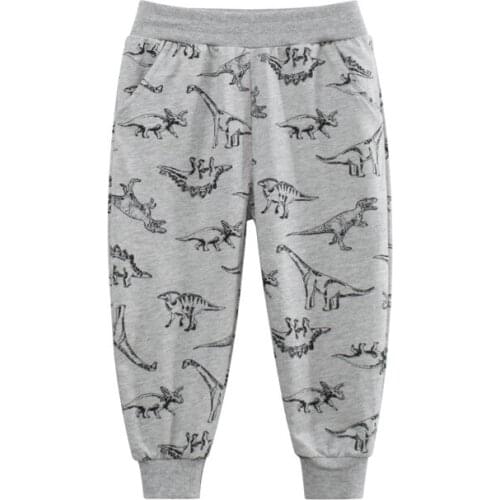 27kids Spring Autumn Dinosaur Kids Boys Girls Casual Sport Print Pants Jogging Kids Children Long Trousers Newborn Toddler Pants