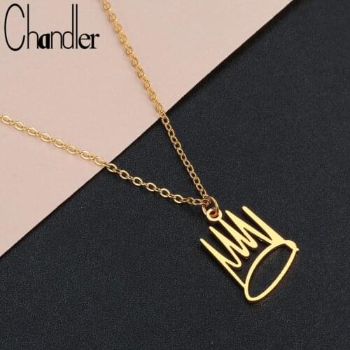 Chandler Born Sinner Crown Necklace Simplify Chocker Exquisite Pendant Choker Necklace Engagement JewelryFor Women Men