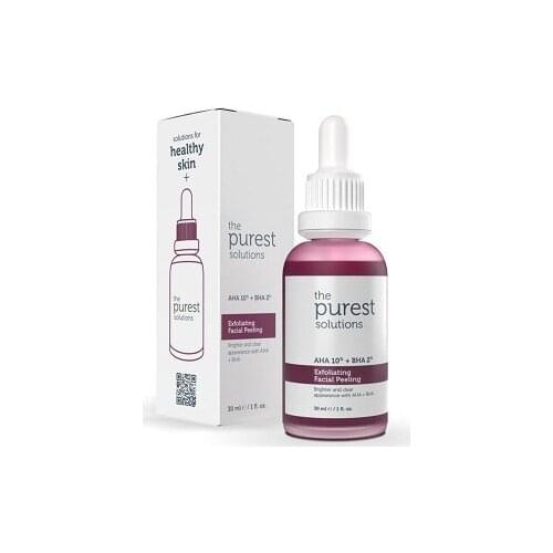 The Purest Solutions Refreshing & Skin Tone Equalizing Facial Exfoliating Serum 30 Ml (aha 10% + Bha 2%)