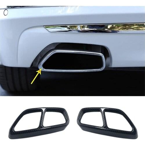 Car Rear Exhaust Muffler Decorative Frame Trim Exhaust Tips Muffler Pipe Muffler for BMW 5 Series G30 G38 2017 2018