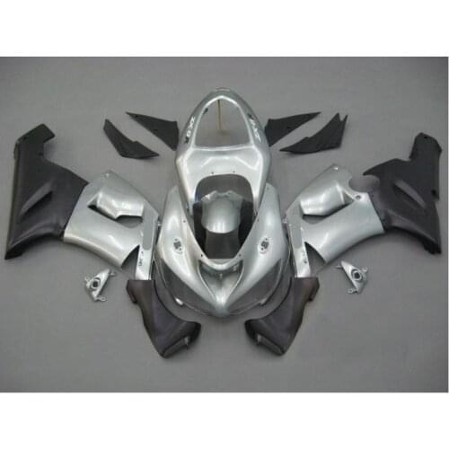Motorcycle Fairing kit for KAWASAKI Ninja ZX6R 05 06 ZX6R 636 2005 2006 Popular silver black ABS Fairings set +gifts SX32
