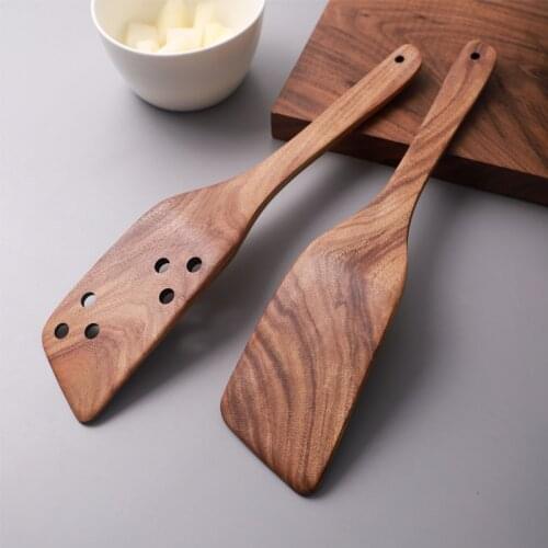 Kitchen Solid Wooden Spatula Non-Stick Pan Spatula Heat Resistant Cooking Shovel Spoon Kitchen Utensils Accessories Tools