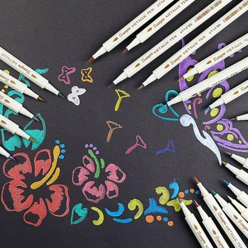 Metallic Marker Glitter Pen 30 Color Set Stone DIY Photo Album Pens Glass Paint Fabric Wood Metal Permanent Graffiti Art Drawing