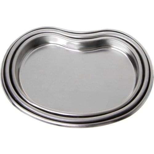 4X7B Stainless Steel Kidney Bowl Curved Trays Dental Tool Docters Use Trays