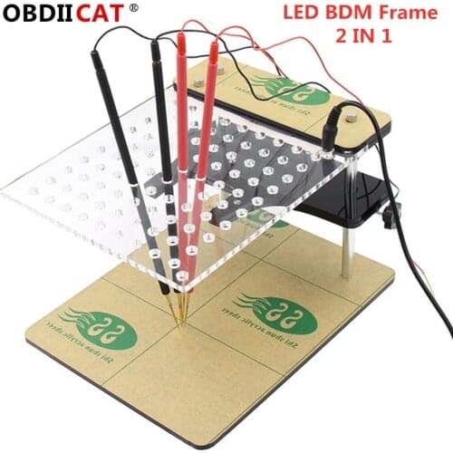 New LED BDM frame Testing fgtech Chip Tunning with BDM Frame Adapter for BDM100 KESS KTAG Master CMD ECU Programming