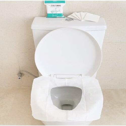 10Pcs/Pack Disposable Toilet Seat Pad Durable Double-Layer Toilet Paper Pad Home Travel Bathroom Supplies