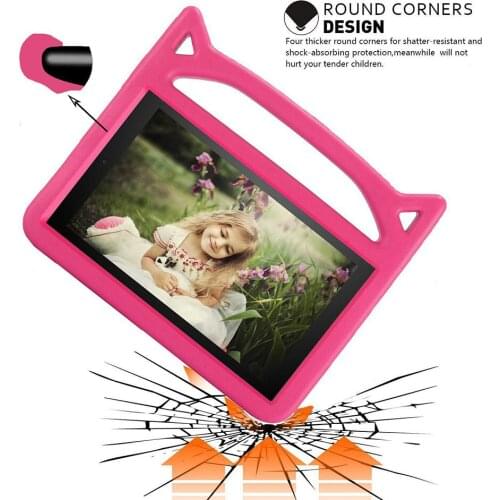 For Amazon Kindle Fire HD 8 2018 8th Gen Kids Safe EVA Rubber Handle Stand Case General purpose tablet case