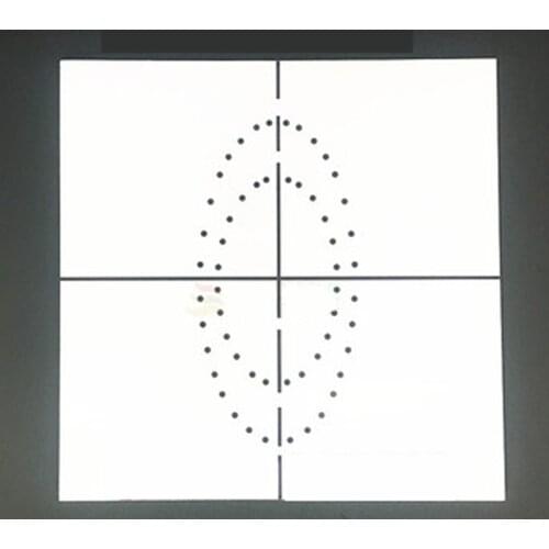 1 Piece Rubber Dam Template Dental Rubber Dam Punch Hole Board Plastic Barrier Positioning Template with Scale Clinic