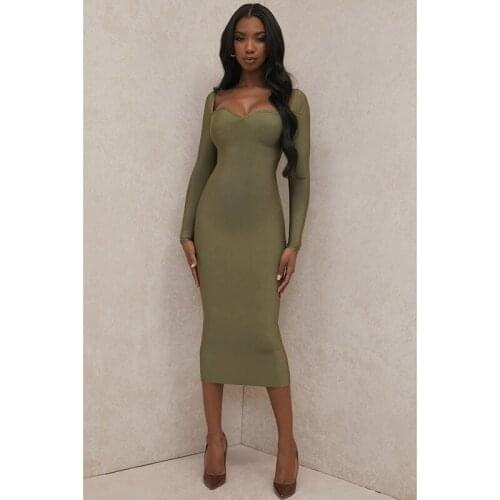 Sexy Backless Solid Long Sleeve Zipper Nightclub Robe Women Party Dress Vestidos Feminino Casual Bodycon Midi Dress 2021 D8766