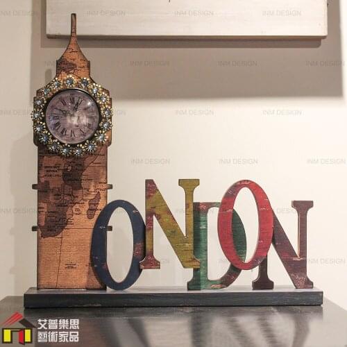 Big Ben Statue London England Vintage Decor Creative Home Decoration Desktop clock Retro Ornament Romantic Gift Table Clock