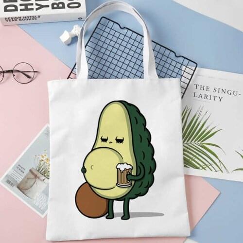 Avocado shopping bag bolsa tote handbag eco bolsas de tela bolso bag sacola bolsas ecologicas ecobag sac cabas custom