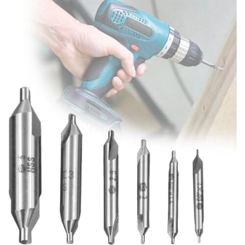 6pcs HSS Drill Bit Tap 1mm 1.5mm 2mm 2.5mm 3mm 4mm 5mm Centre Drill High Speed Steel A-Type Thread Spiral Screw