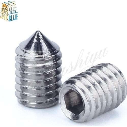 M6/M8/M10/M12 GB/T80 GB78 Set Screw Inner Hex Hexagon Socket Tapered Point Pointed End Grub Screws 304 Stainless Steel