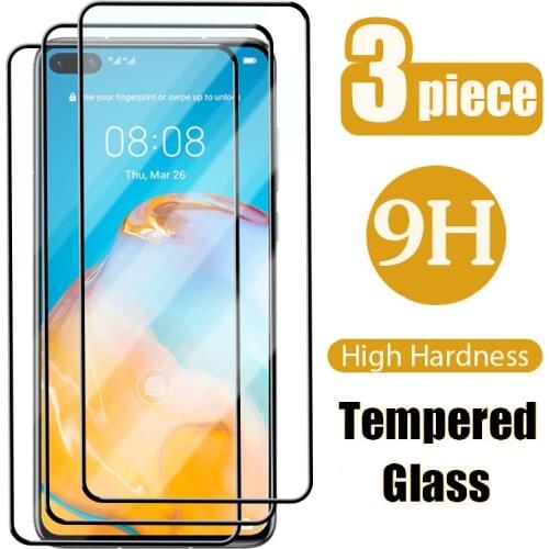 3PCS Protective Glass For Huawei P40 P30 P20 lite Pro E 5G Phone Cover screen protector for Huawei P Smart Psmart S Z 2021 2020