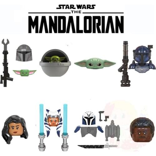 Disney Star wars Building Blocks Mandalorian Baby Yoda Stormtroopers Luke Skywalker Paz Vizla Obi-wan Action Figure Kids Toys