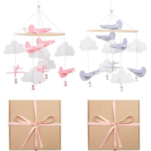 1 Set Baby Hanging Bed Bell Safety Cartoon Bird Shape For Cots Projection Stroller Mobile Gifts Dropshipping