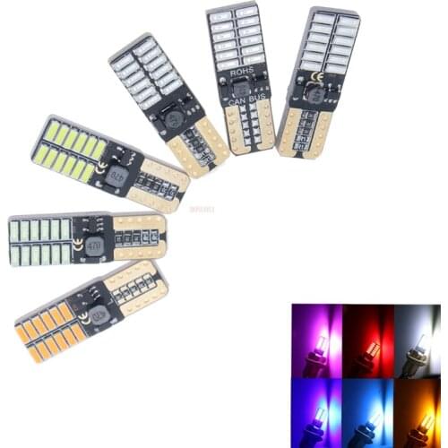 10xWholesale T10 bulb 194 T10 led canbus t10 24SMD 4014 car LED signal light canbus error free led parking car styling Fog lamp