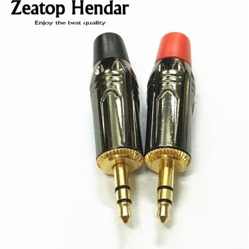2Pcs High Quality 3.5mm Stereo Male Plug Microphone Jack 3.5MM Male Soldering Plug DIY Connector