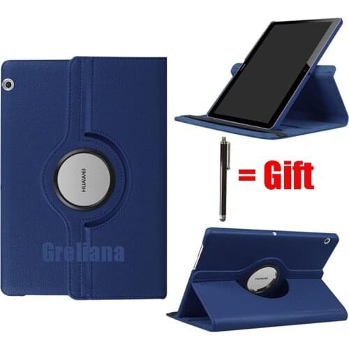 360 Rotating Case for Huawei MediaPad T5 10 AGS2-L09/W09/L03 10.1 Flip Stand PU Leather Case Cover for Huawei T5 10 Tablet Funda