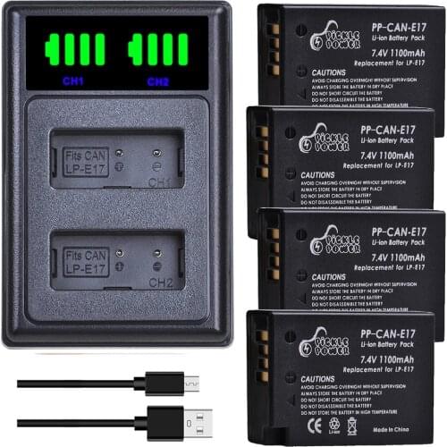 LPE17 LP E17 LP-E17 Battery Charger Kits for Canon EOS 200D M3 M5 M6 750D 760D T6i T6s T7i 800D 8000D Kiss X8i Camera Accessorie