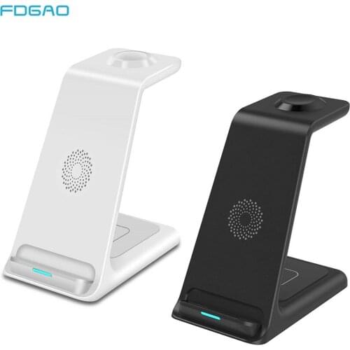 3 in 1 20W Qi Wireless Charger Stand Dock For Apple Watch 6 5 4 3 AirPods iPhone 12 11 XS XR X 8 Induction Fast Charger Station