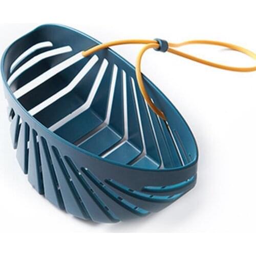 Drain Basket Hanging Design Large Capacity PE Easy to Use Shell Shape Sink Basket for Home